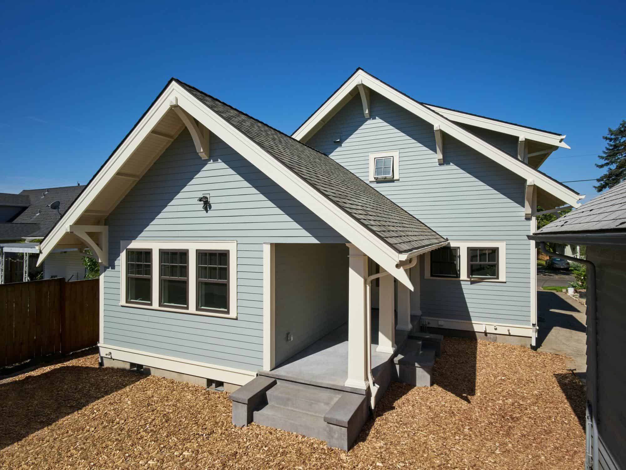 britton-exterior rear driveway portland, or | whole house remodel, britton exterior rear driveway