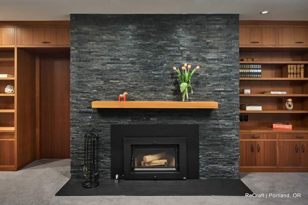 kodis-salmon-basement fireplace zoomed Kodis-Salmon Basement Remodel Stone Fireplace Portland