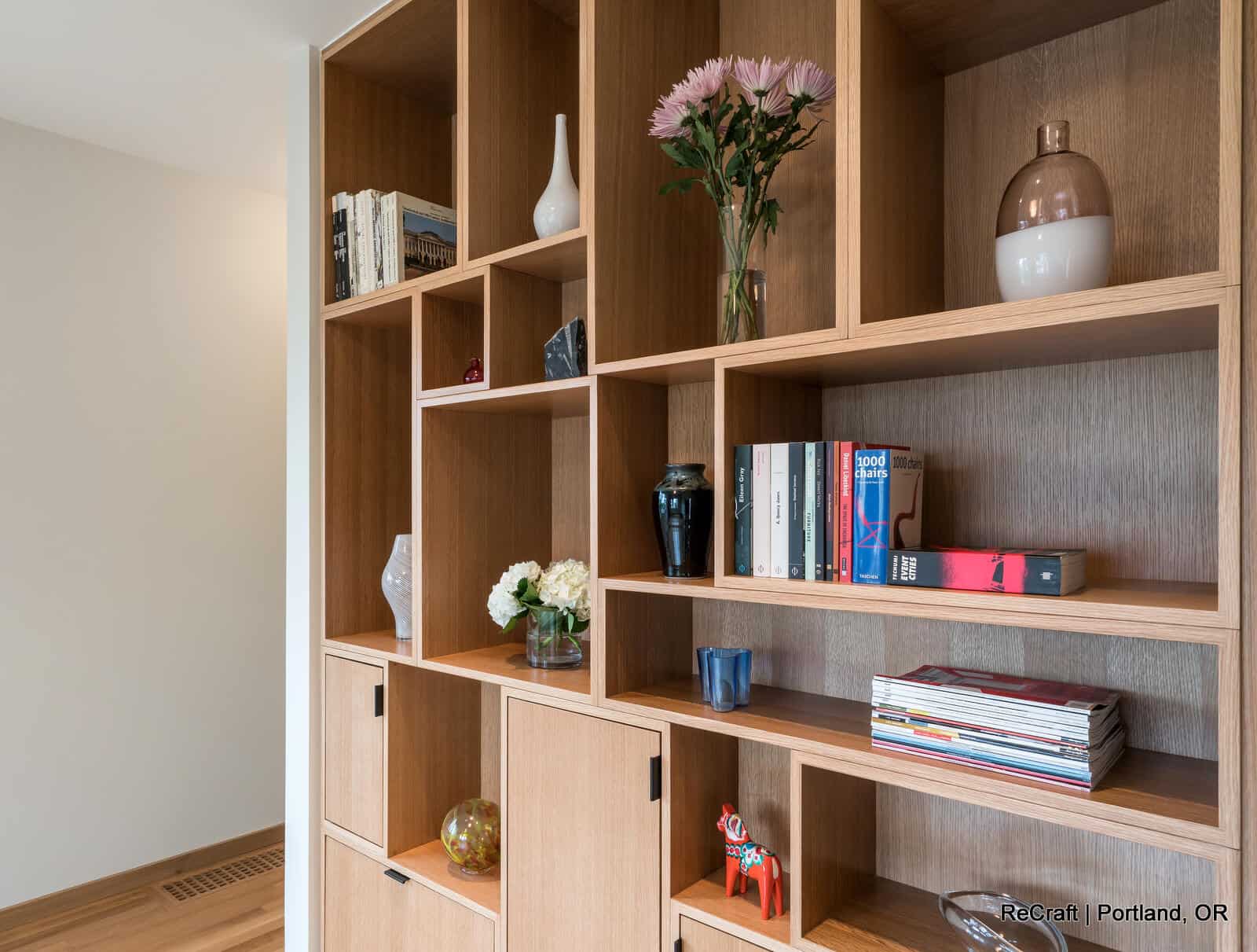 mcconnell - shelving_side_view portland, or | whole house remodel, mcconnell shelving side view