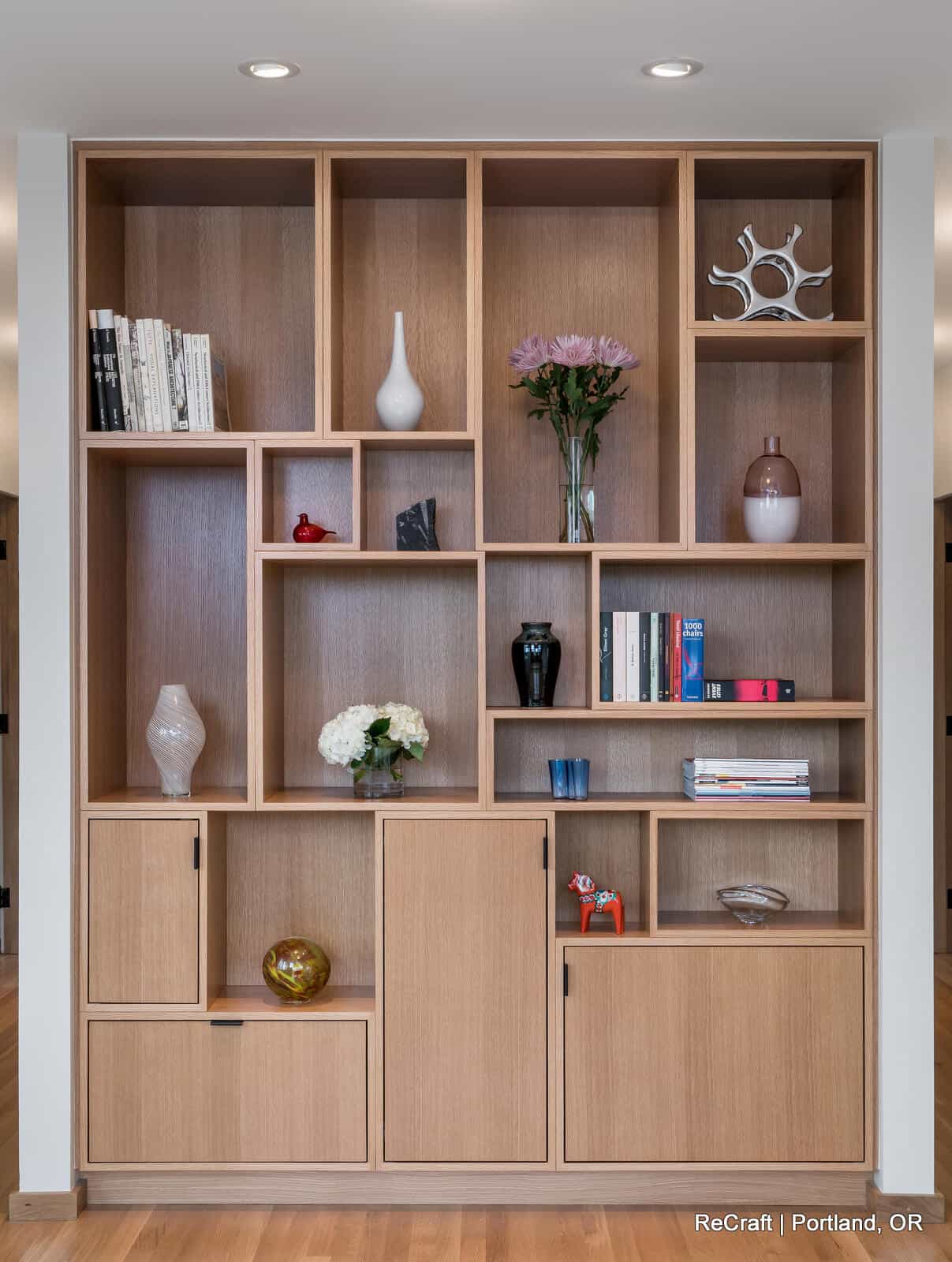 mcconnell - shelving_square portland, or | whole house remodel, mcconnell shelving square