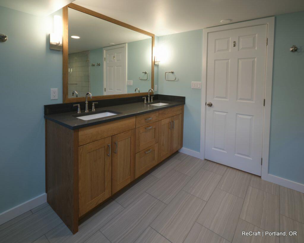 suchard yabkowitz-bathrm vanity Basement Bathroom Remodel