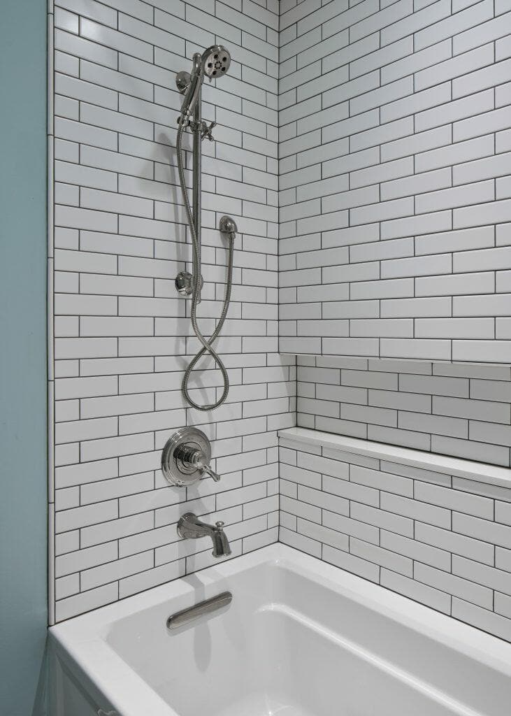 portland, or | britton bathroom remodel, britton upstairs bath shower hardware