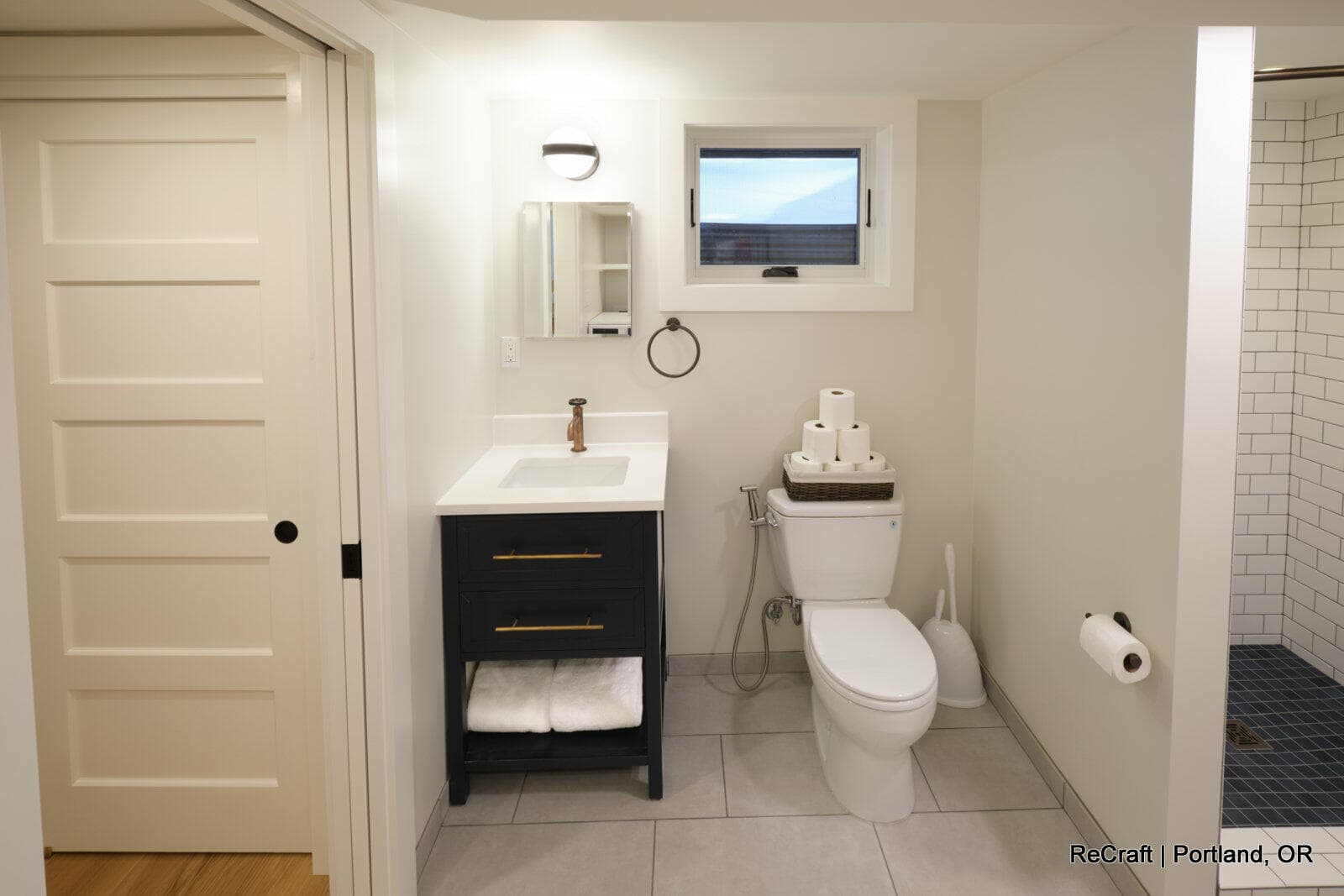 portland, or | hart basement remodel, hart bathroom vanity straight on