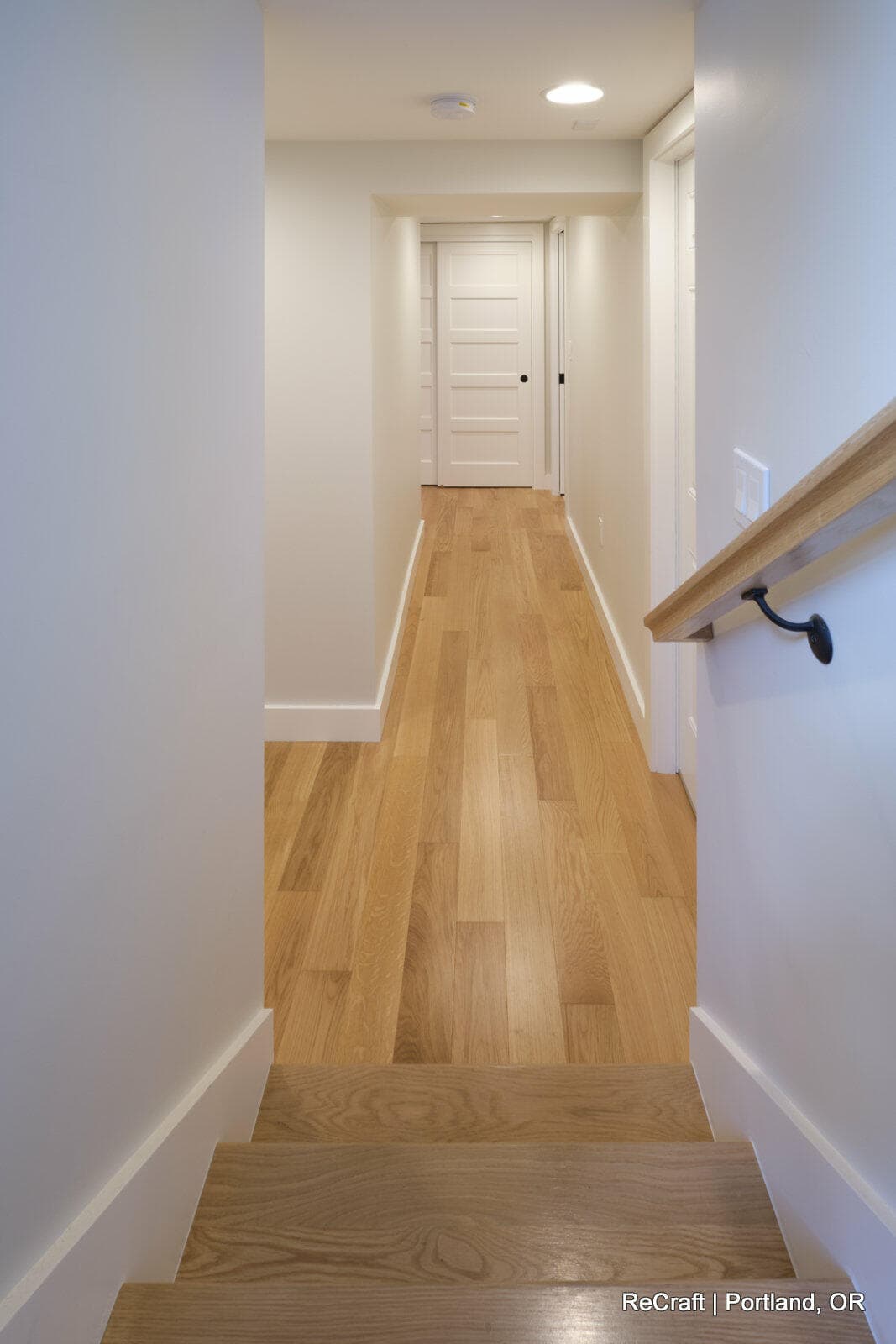portland, or | hart basement remodel, hart stairwell going down