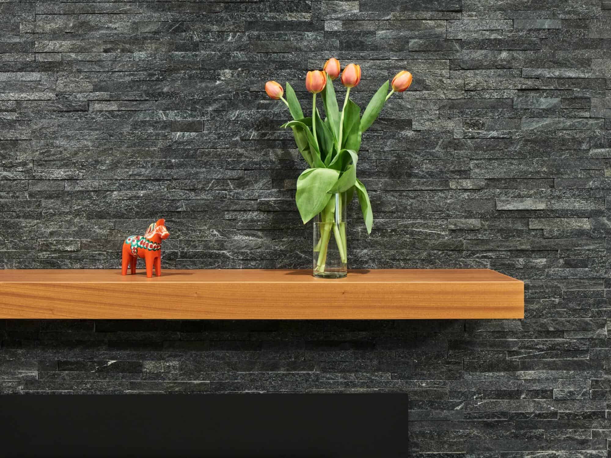 portland, or | kodis-salmon basement remodel, kodis salmon basement fireplace detail