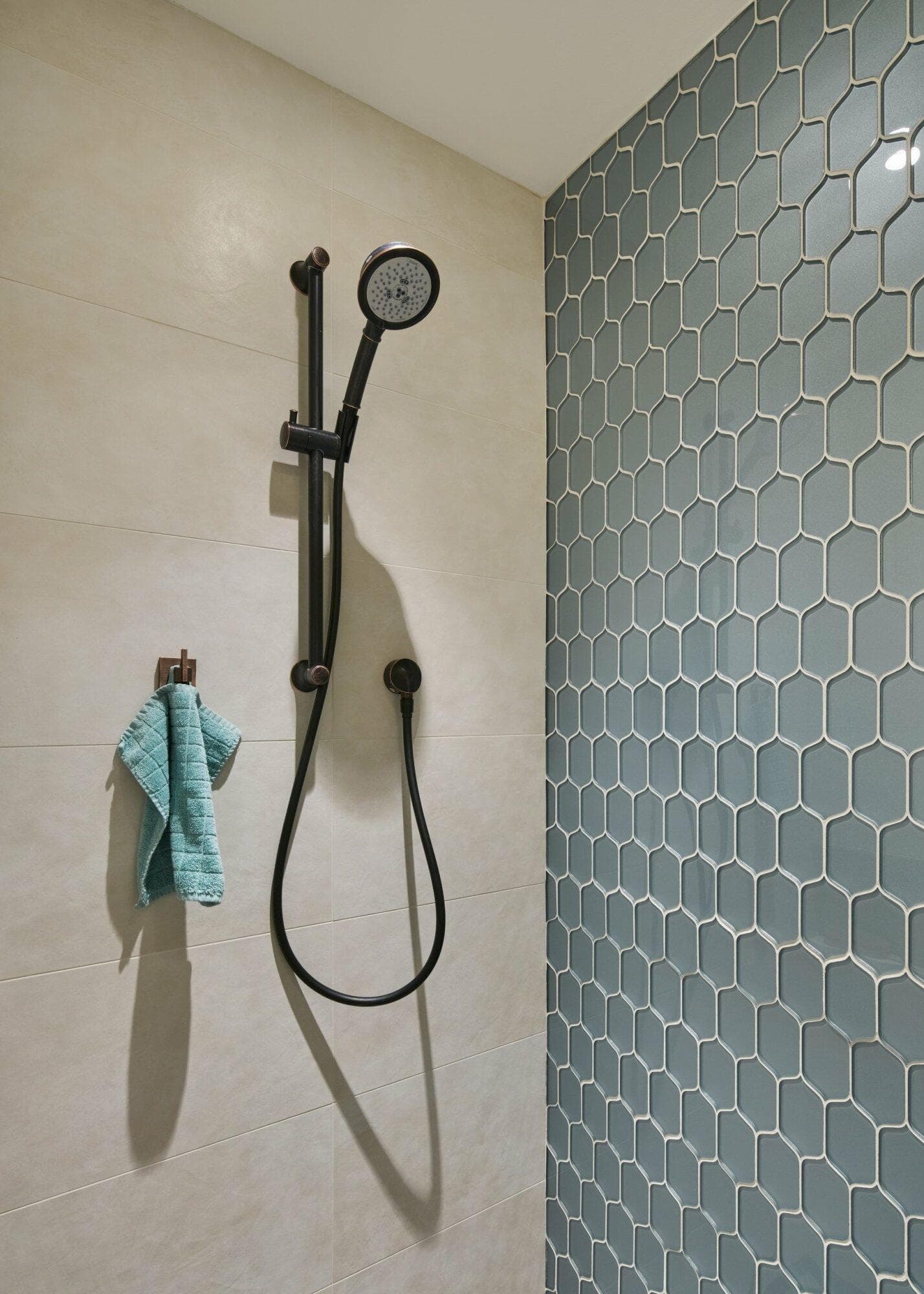 portland, or | kodis-salmon basement remodel, kodis salmon bath shower hardware