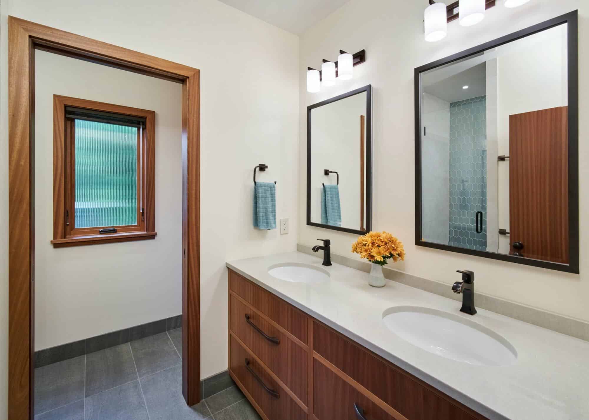 portland, or | kodis-salmon basement remodel, kodis salmon bath vanity and entry