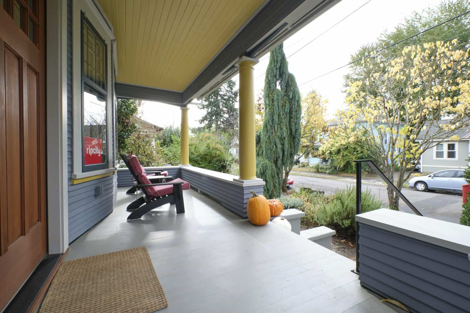 portland, or | roberts-marsicek porch remodel, roberts porch left view on porch
