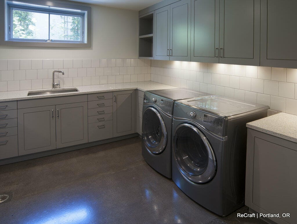 portland, or | irvington basement remodel, s l bsmt laundry