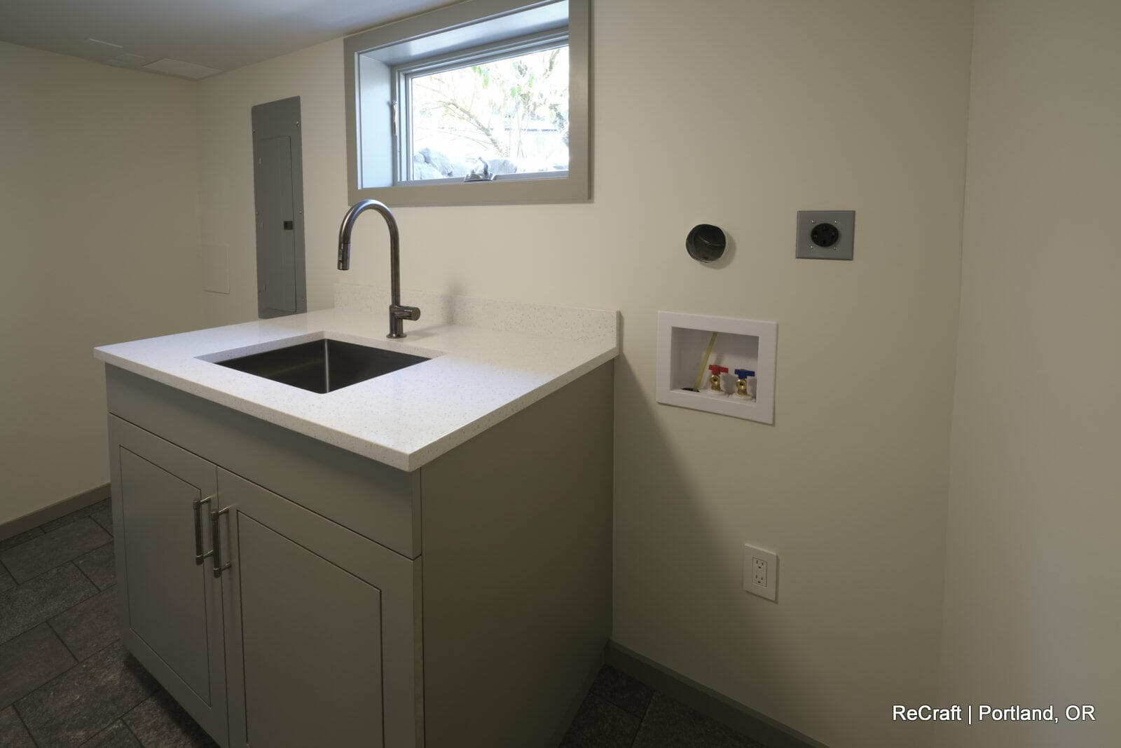 portland, or | scott basement remodel, scott laundry detail