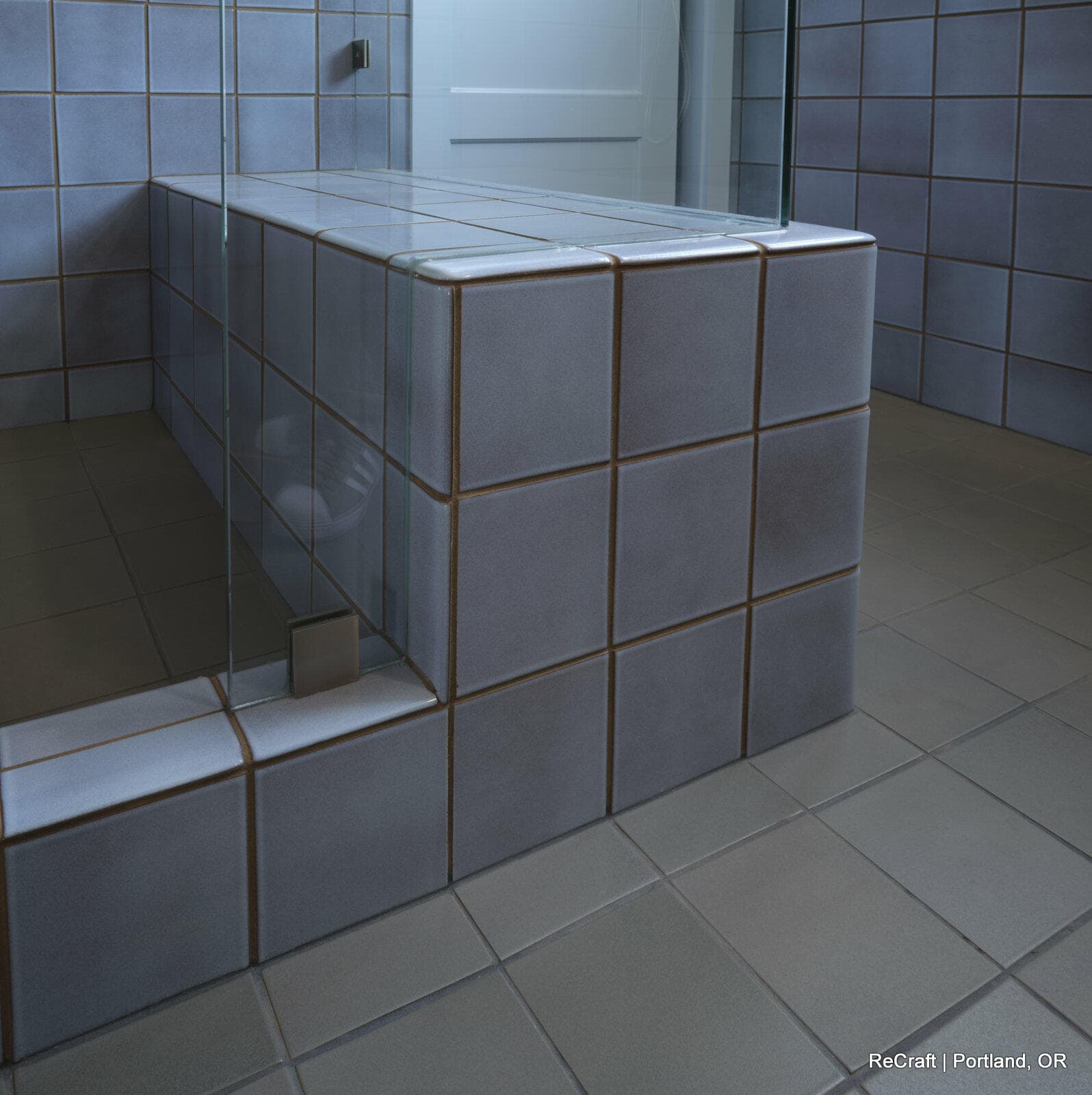 portland, or | scott basement remodel, scott shower bench upstairs bath