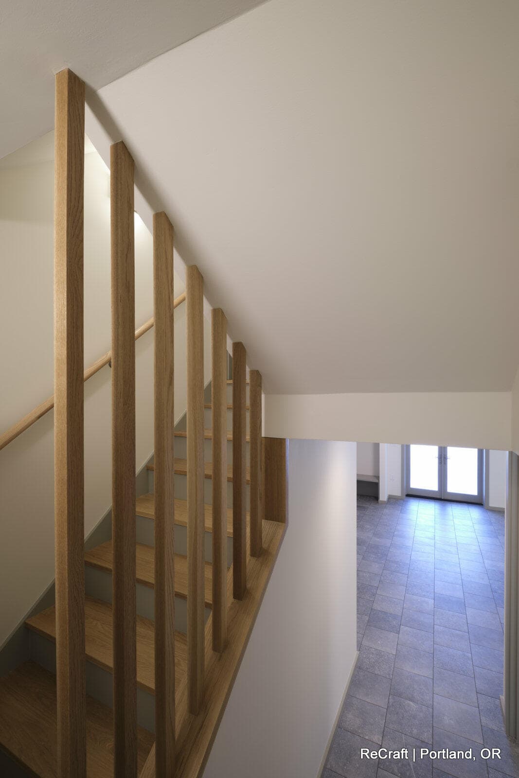 portland, or | scott basement remodel, scott stair finish carpentry detail