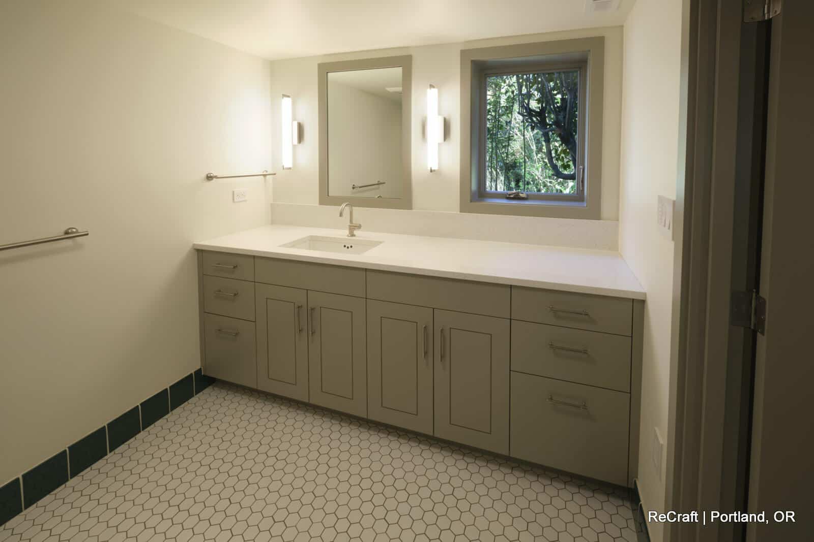 portland, or | scott basement remodel, scott vanity downstairs bath