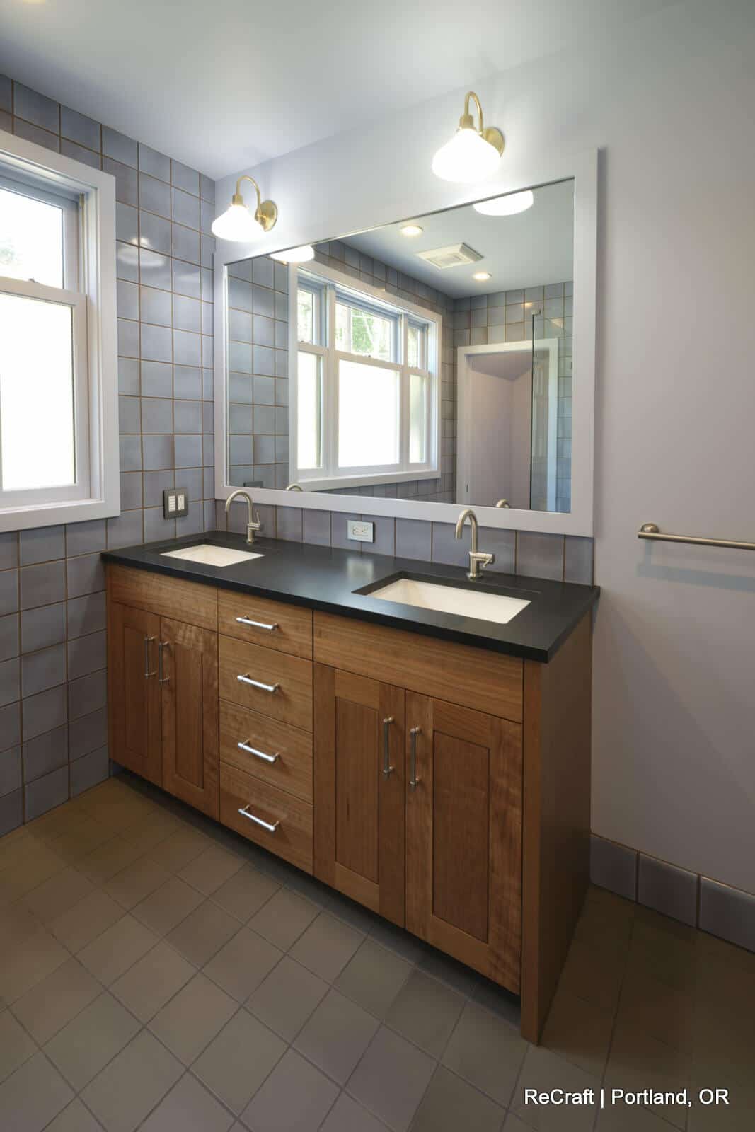 portland, or | scott basement remodel, scott vanity upstairs bath