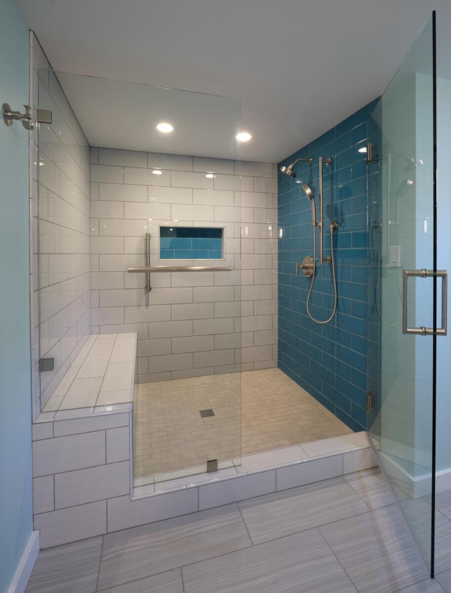 portland, or | suchard-yabkowitz basement remodel, suchard yabkowitz shower
