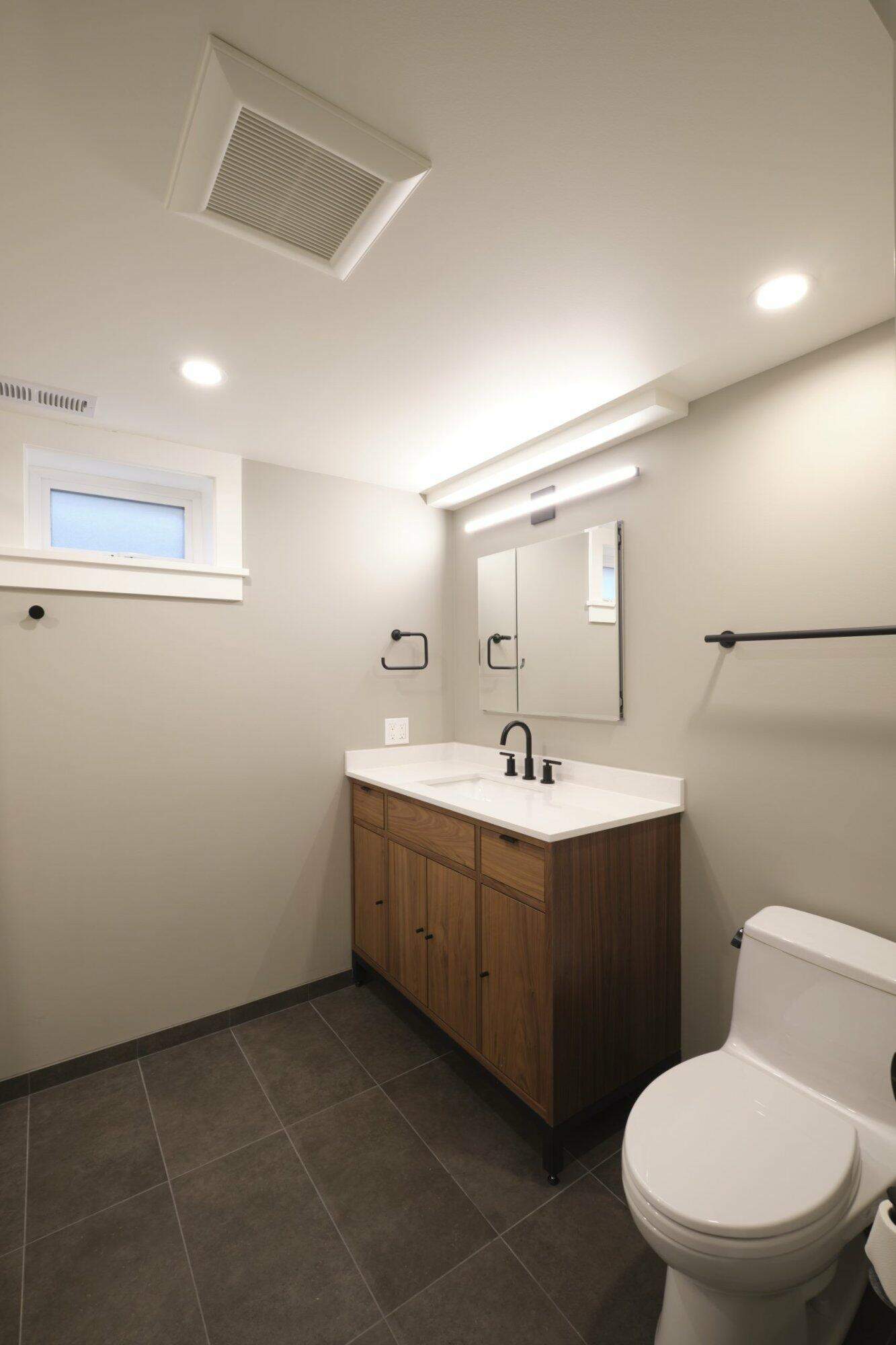 portland, or | wallace-sullivan basement remodel, wallace sullivan bathroom vanity and toilet