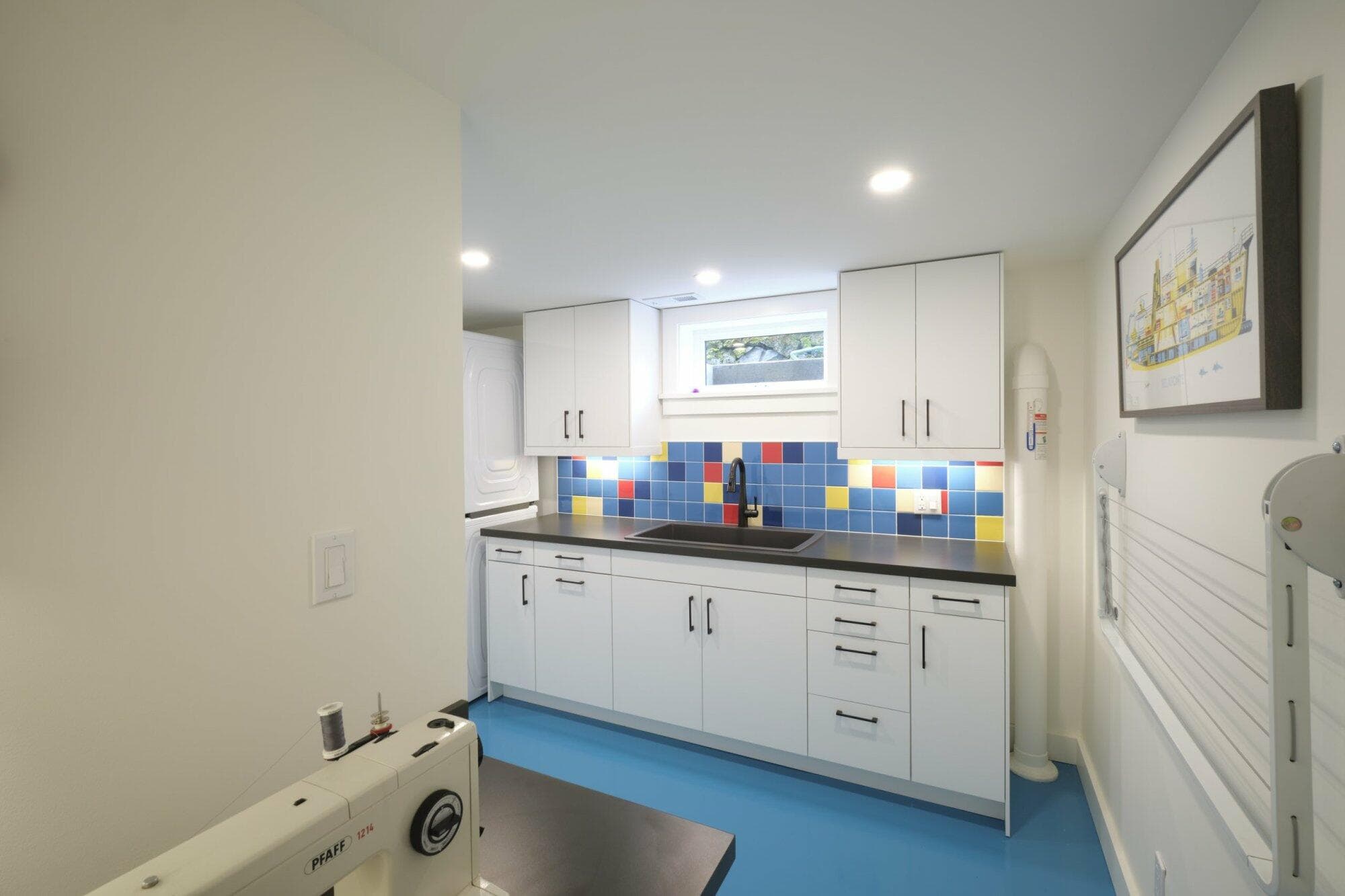 portland, or | wallace-sullivan basement remodel, wallace sullivan laundry room from sewing table