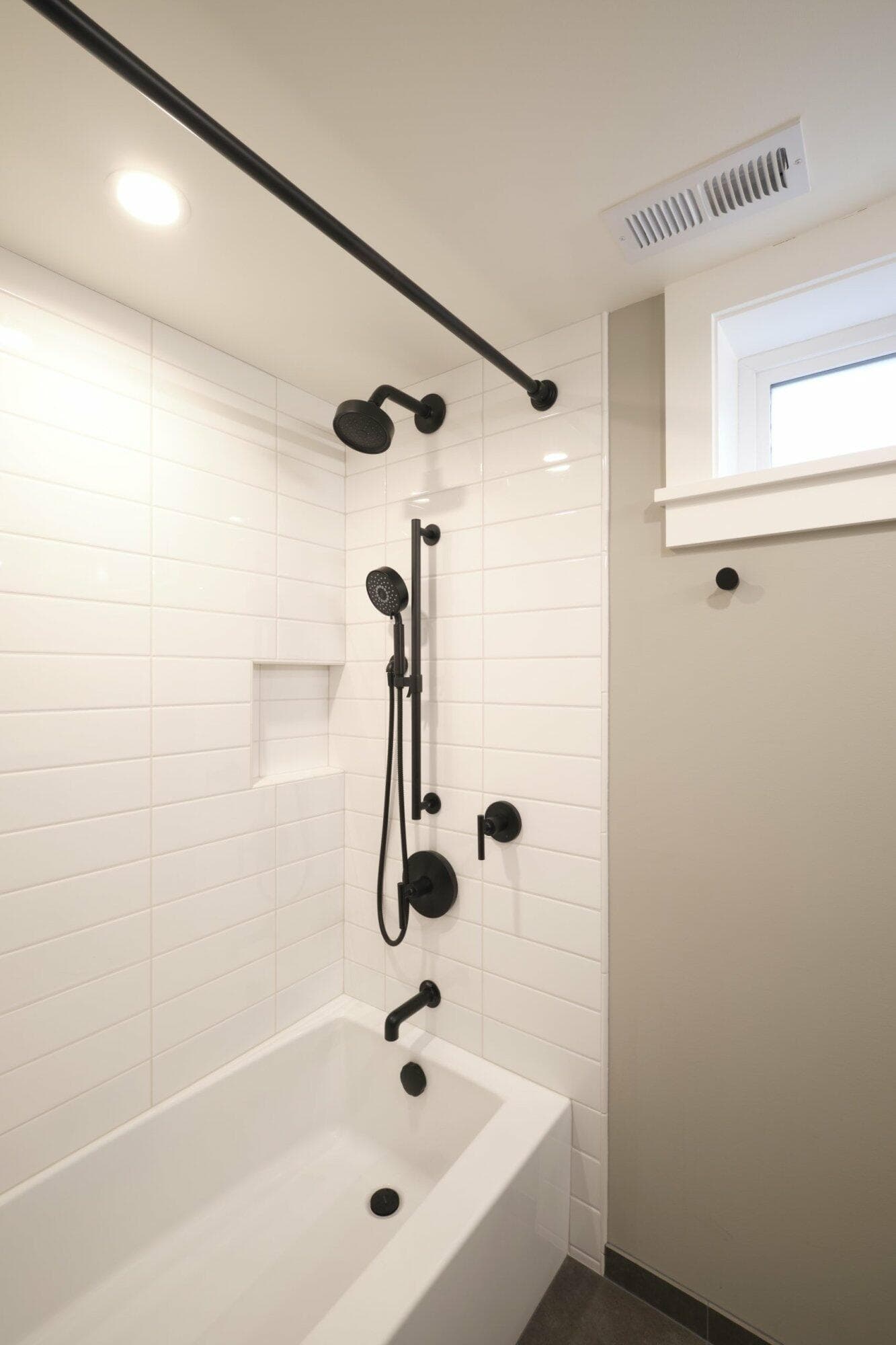 portland, or | wallace-sullivan basement remodel, wallace sullivan shower hardware