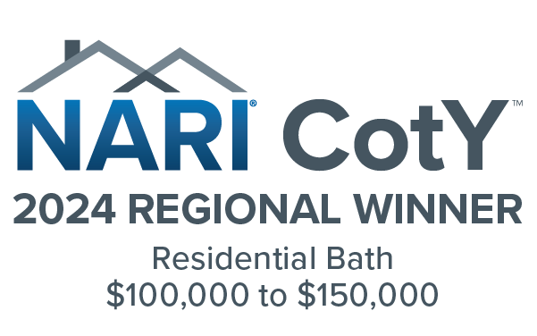 NARI CotY 2024 Regional Winner award for Residential Bath in the $100,000 to $150,000 category.