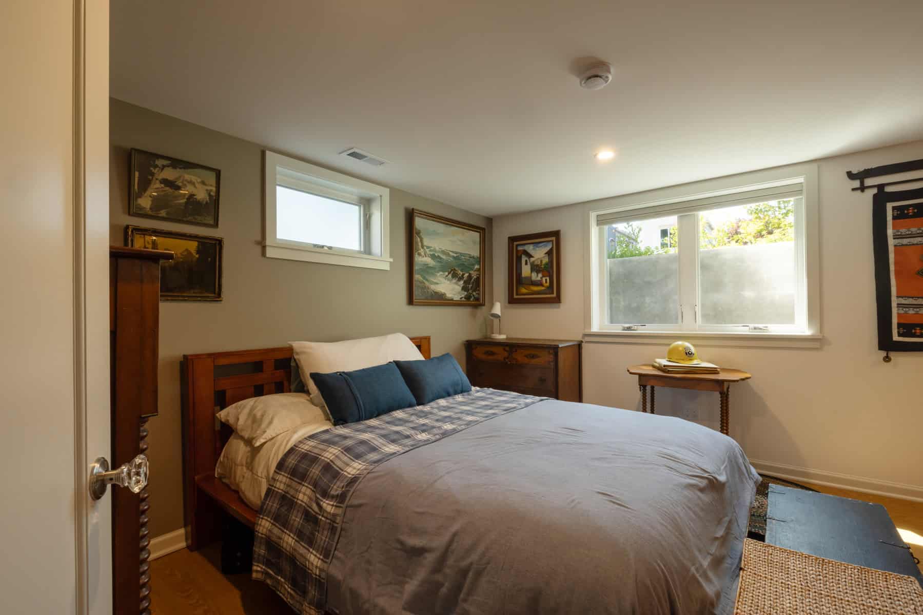 Finished basement bedroom remodel by ReCraft Home Remodeling in Portland.